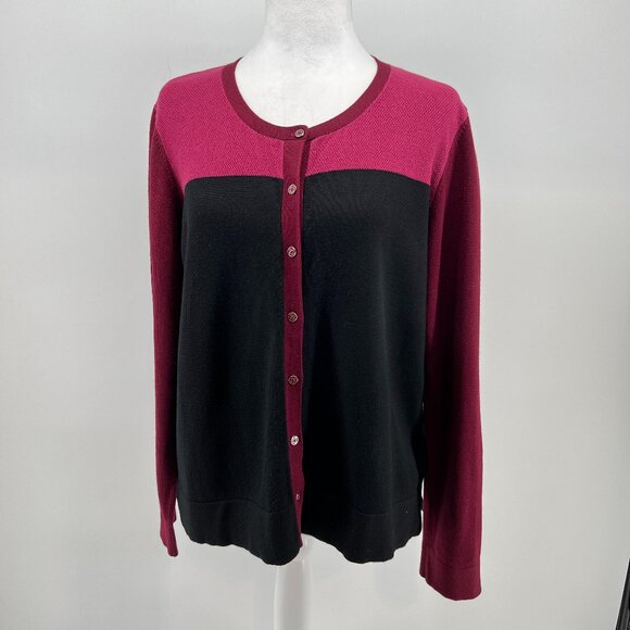 🌺-The Laura Classic Crew Neck Cardigan Size M Timeless Sophistication versatile - Picture 1 of 7